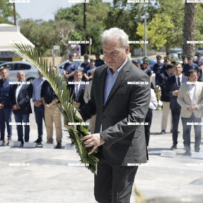 ΚΑΤΑΘΕΣΗ ΣΤΕΦΑΝΩΝ ΓΙΑ ΤΗΝ ΜΑΧΗ ΤΗΣ ΚΡΗΤΗΣ