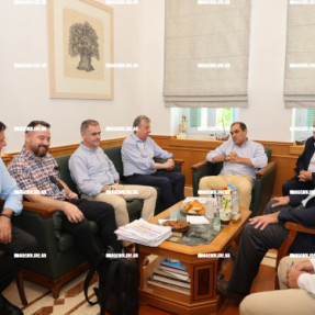Ο υφυπουργός Κλιματικής Κρίσης και Πολιτικής Προστασίας Κωνσταντίνος Κατσαφάδος στην Περιφέρεια Κρήτης