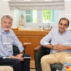 Ο υφυπουργός Κλιματικής Κρίσης και Πολιτικής Προστασίας Κωνσταντίνος Κατσαφάδος στην Περιφέρεια Κρήτης
