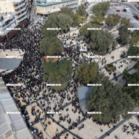 ΑΕΡΟΦΩΤΟΓΡΑΦΙΕΣ ΑΠΟ ΤΗΝ ΠΛΑΤΕΙΑ ΕΛΕΥΘΕΡΙΑΣ ΑΠΟ ΤΗ ΔΙΑΜΑΡΤΥΡΙΑ ΓΙΑ ΤΑ ΤΕΜΠΗ