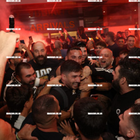 ΥΠΟΔΟΧΗ ΤΗΣ ΟΜΑΔΑΣ ΤΟΥ ΟΦΗ ΣΤΟ ΑΕΡΟΔΡΟΜΙΟ ΜΕΤΑ ΤΗ ΝΙΚΗ ΜΕ ΤΟΝ ΟΛΥΜΠΙΑΚΟ
