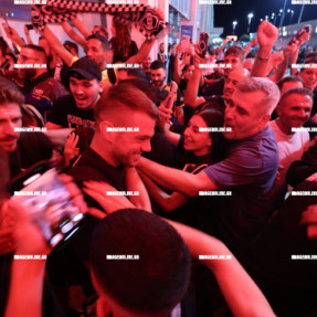 ΥΠΟΔΟΧΗ ΤΗΣ ΟΜΑΔΑΣ ΤΟΥ ΟΦΗ ΣΤΟ ΑΕΡΟΔΡΟΜΙΟ ΜΕΤΑ ΤΗ ΝΙΚΗ ΜΕ ΤΟΝ ΟΛΥΜΠΙΑΚΟ