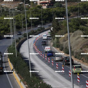 ΜΠΟΤΙΛΙΑΡΙΣΜΑ ΣΤΗΝ ΕΘΝΙΚΗ ΟΔΟ ΑΠΟ ΤΑ ΕΡΓΑ ΑΣΦΑΛΤΟΣΤΡΩΣΗΣ